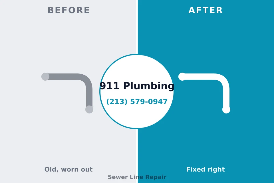 Before and after: plumbing repair Rocky Point, NC